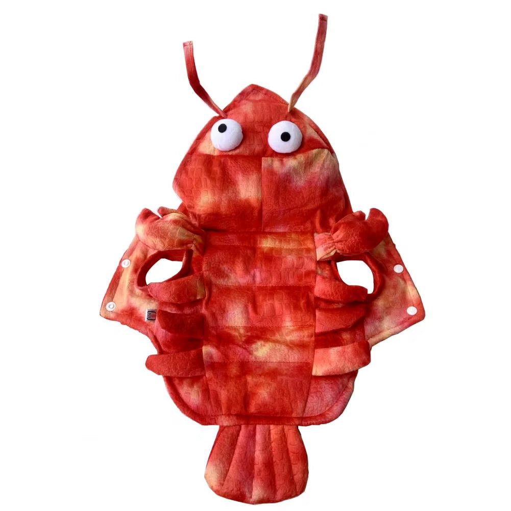 Winter Dog Clothes Halloween Lobster Costume Cat Cosplay Christmas Suit Dog Fancy Dress Pet Outfit Funny Clothing French Bulldog