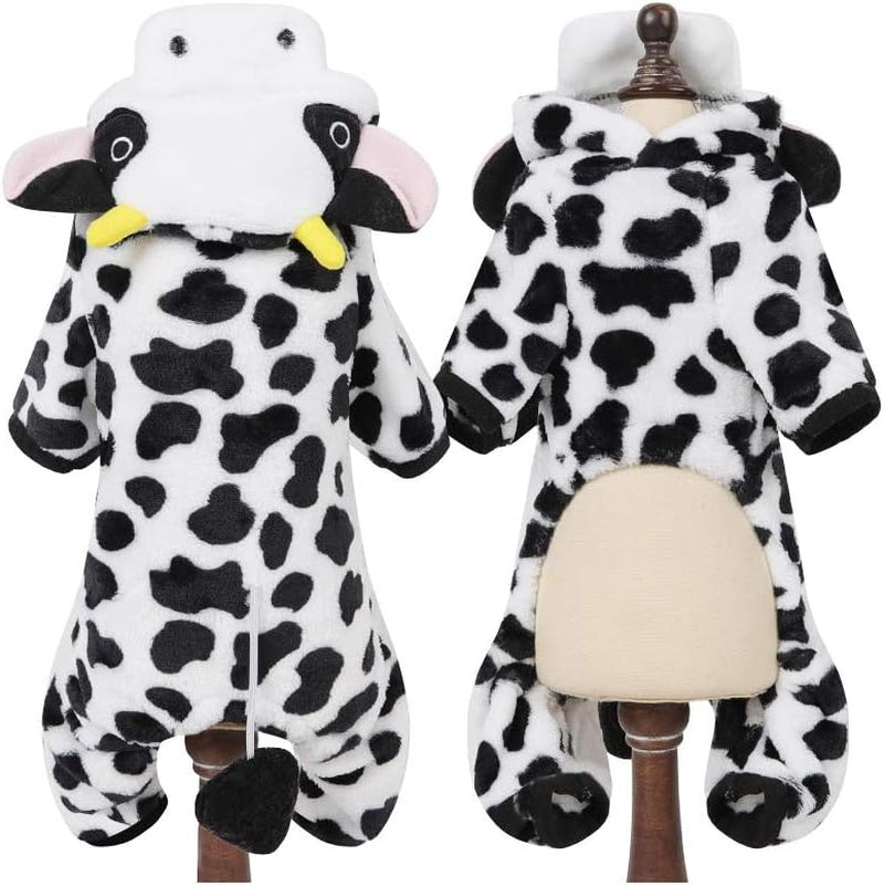 Pet Costume Dog Halloween Suit Dog Milk Cow Costume Dog Jumpsuit Pet Puppy Supplies - Size XS